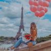 Paris Adventure with Pink Balloons Paint By Numbers