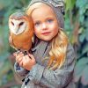 Girl and Owl Art Paint By Numbers