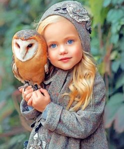 Girl and Owl Art Paint By Numbers