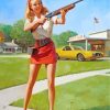 Vintage Gunslinger Woman Paint By Numbers