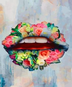 Floral Flowers Lips Paint By Numbers