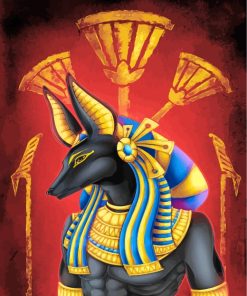 Anubis Egyptian Paint By Numbers