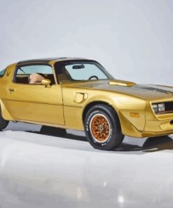 Golden Pontiac Firebird Paint By Numbers