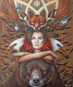 Animal-Themed Woman Paint By Numbers