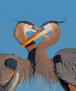 Blue Herons Wildlife Paint By Numbers