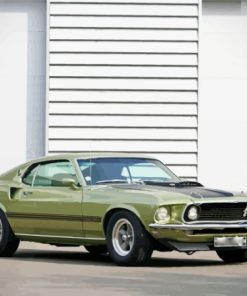 Green 1969 Mach 1 Ford Mustang Paint By Numbers