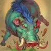 Green Boar Paint By Numbers