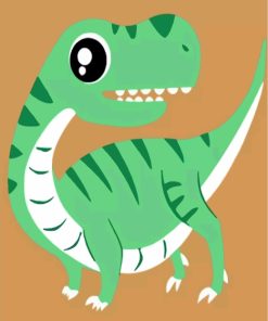 Kids Easy Brontosaurus Dinosaur Paint By Numbers