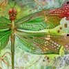 Green Dragonfly Insect Paint By Numbers