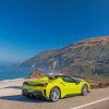 Green Ferrari Sports Car Paint By Numbers