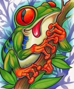 Green Frog Animals Paint By Numbers