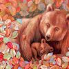 Grizzly Bear Baby Bears Paint By Numbers