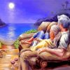 Romantic Couple Moonlight Paint By Numbers