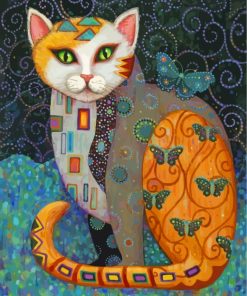 Gustav Klimt Cat Art Paint By Numbers