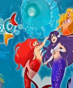 H2o Mermaids Animation Paint By Numbers