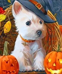 Halloween Pumpkin Dogs Paint By Numbers