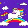 Unicorn Rainbow Art for Kids Paint By Numbers