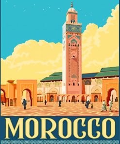 Hassan II Mosque Morocco Paint By Numbers