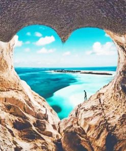 Heart Beach Scene Paint By Numbers