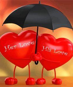 Hearts in Love Paint By Numbers