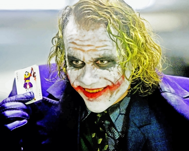 Completed Heath Ledger Joker Paint By Numbers artwork