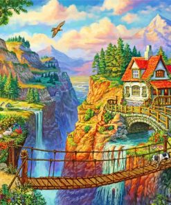 Heavenly Waterfall Landscapes Paint By Numbers