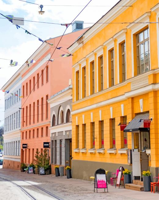 Finalizing the Helsinki Finnish Buildings Painting
