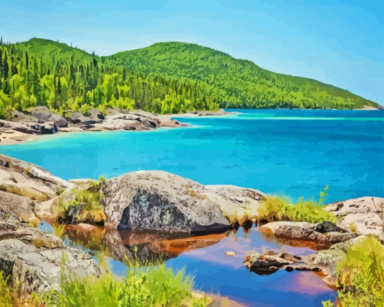 Finalizing Thunder Bay Canada Landscapes Painting