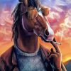 Horse Smoking Brown Paint By Numbers