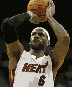 LeBron James Miami Heat Basketball Paint By Numbers