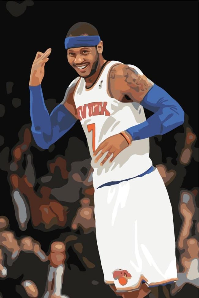 Carmelo Anthony Basketball Icon Paint By Numbers