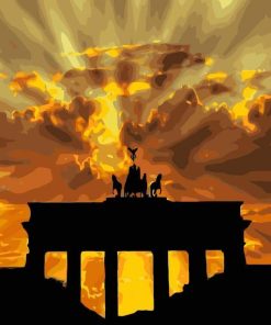 Brandenburg Gate Sunset Paint By Numbers