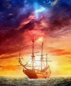 Ocean Seascape Ship Paint By Numbers