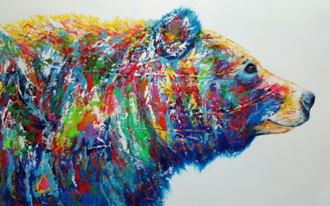 Colorful Bear Animal Paint By Numbers