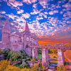 Hunyad Castle Sunset Scene Paint By Numbers