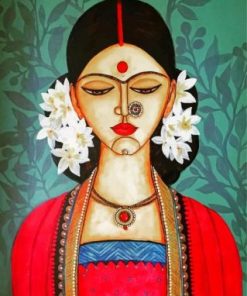 Indian Woman Portrait Paint By Numbers
