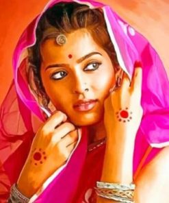 Indian Beauty Paint By Numbers