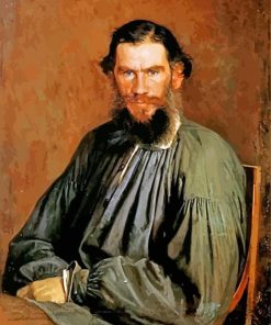 Ivan Kramskoi Leo Tolstoy Vintage Paint By Numbers