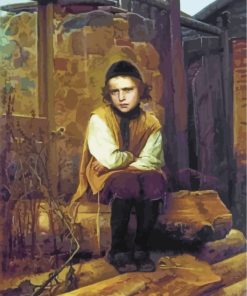 Kramskoy Jewish Boy Vintage Paint By Numbers