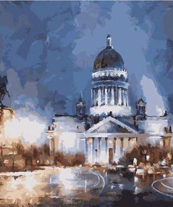 Misty Saint Petersburg Cityscape Paint By Numbers