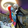 Jack Skellington and Sally Romance Paint By Numbers