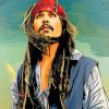 Captain Jack Sparrow Caribbean Paint By Numbers
