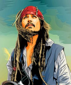 Captain Jack Sparrow Caribbean Paint By Numbers