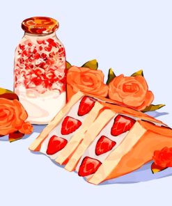 Japanese Sweet Cake Paint By Numbers