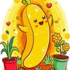 Kawaii Banana Plants Paint By Numbers