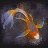 Golden Goldfish Scene Paint By Numbers