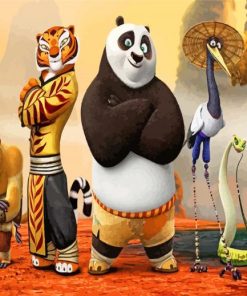 Kung Fu Panda Cartoon Paint By Numbers