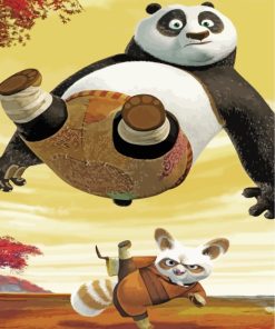 Kung Fu Panda Cartoon Paint By Numbers