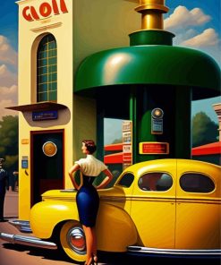 Ladies at the Filling Station Paint By Numbers