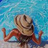 Woman Relaxing in Pool Vacation Paint By Numbers